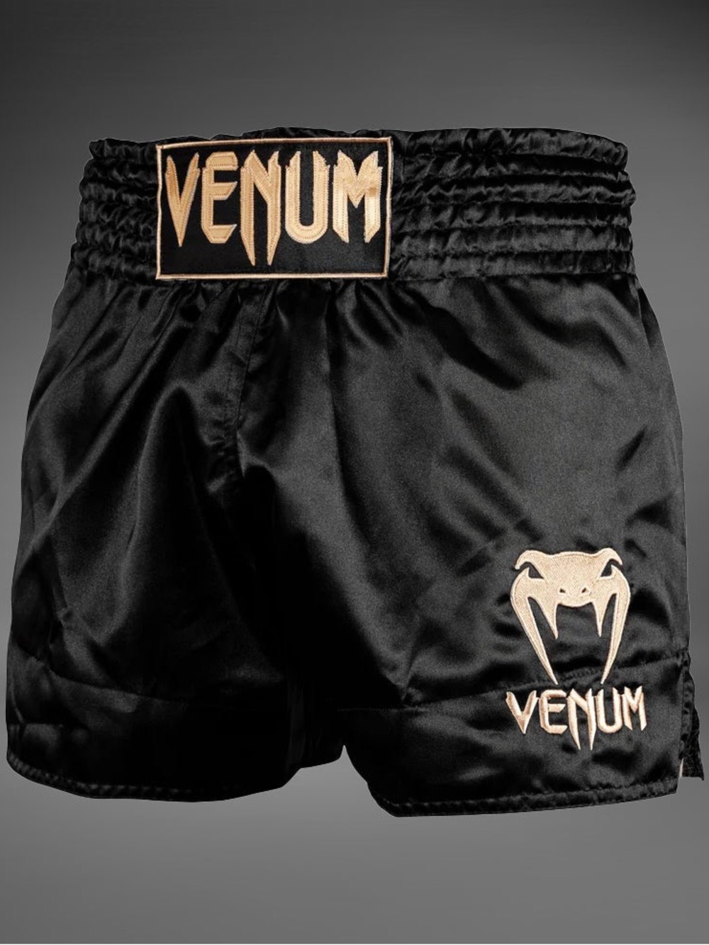 Venum Classic Muay Thai Short Color: Black/Gold - Size Small NWT